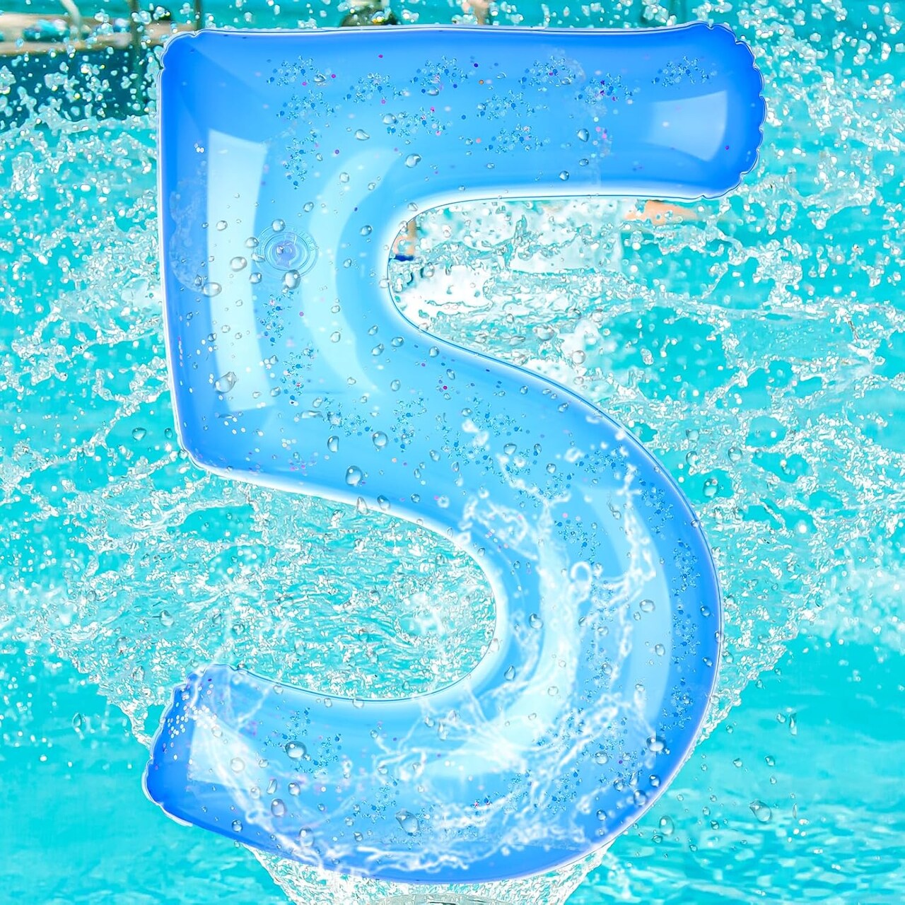 Inflatable Pool Floats Number, 20 Inch Blue Number 0-9 Giant Pool